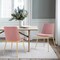 Armen Living Messina Modern Pink Velvet and Gold Metal Leg Dining Room Chairs, PK2 LCMSSIGLPNK - alternate 6